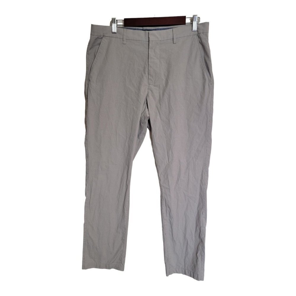 Banana Republic Straight Leg Kentfield Pants Mens 34x30 Beige Flat Front Chino
